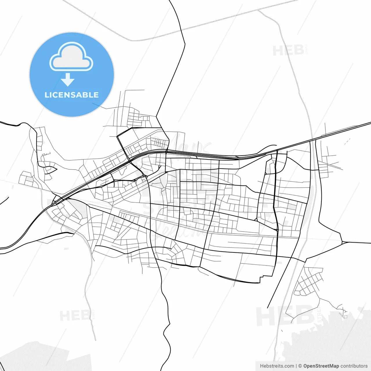 Vector PDF map of Salihli, Turkey