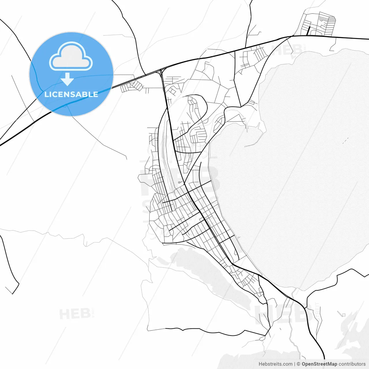 Vector PDF map of Tatvan, Turkey