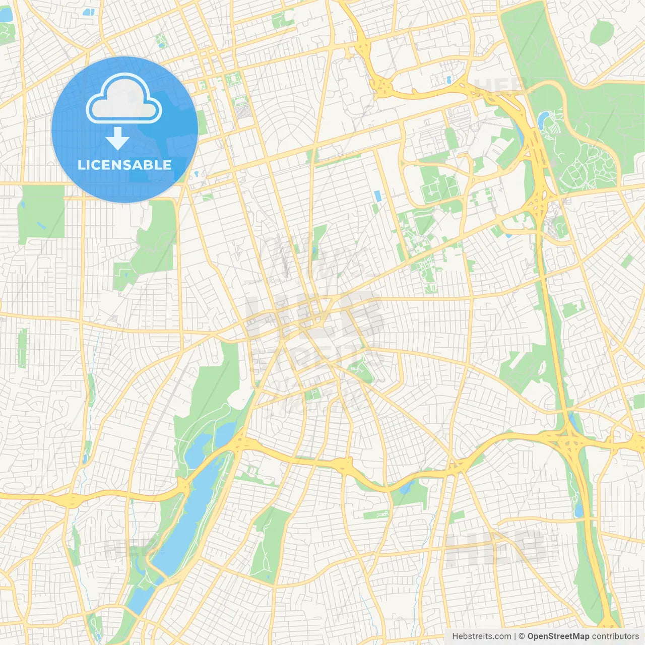 Empty vector map of Hempstead, New York, USA