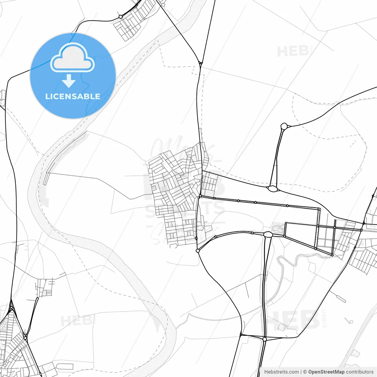Vector PDF map of La Rinconada, Spain