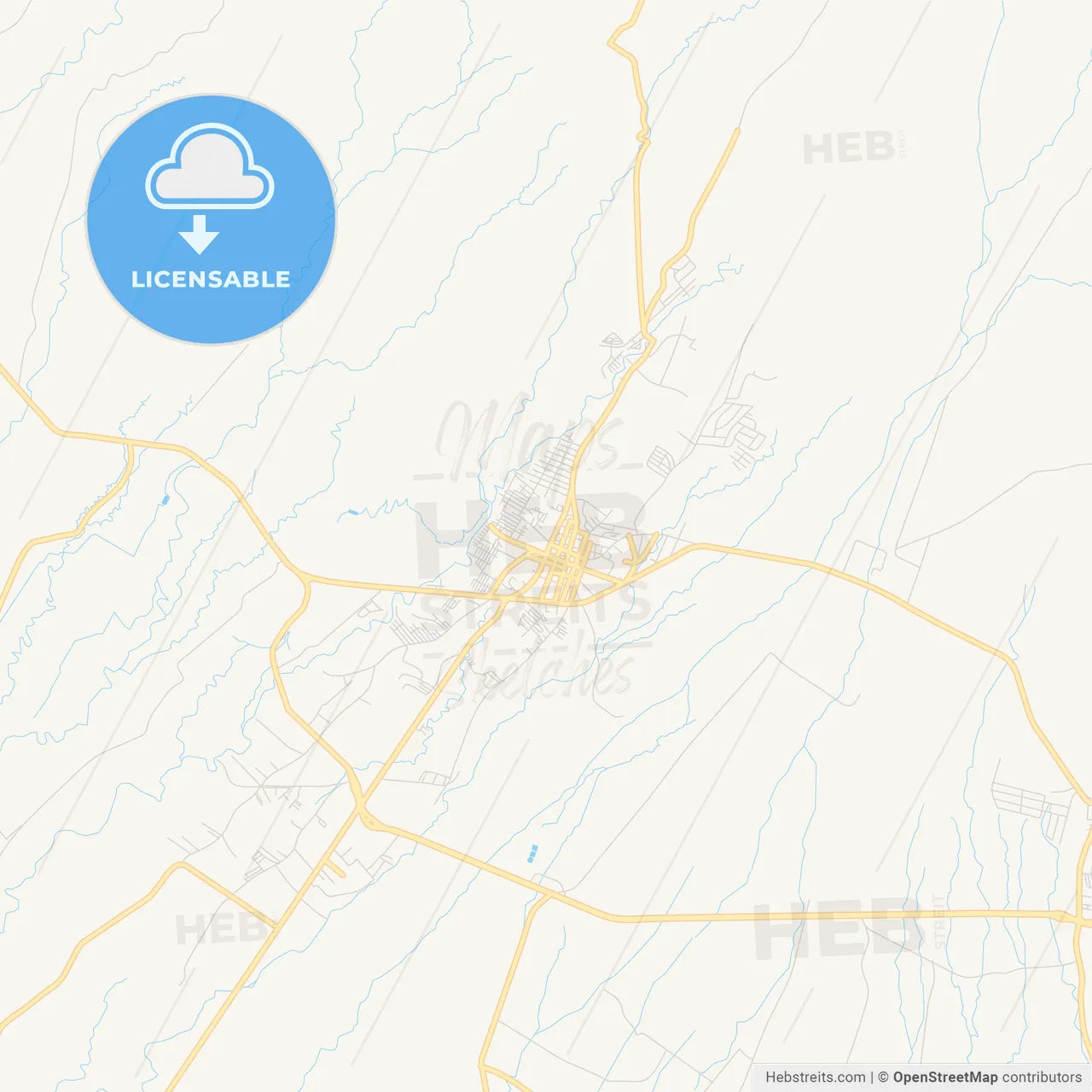Empty vector map of Santa Lucía Cotzumalguapa, Escuintla, Guatemala