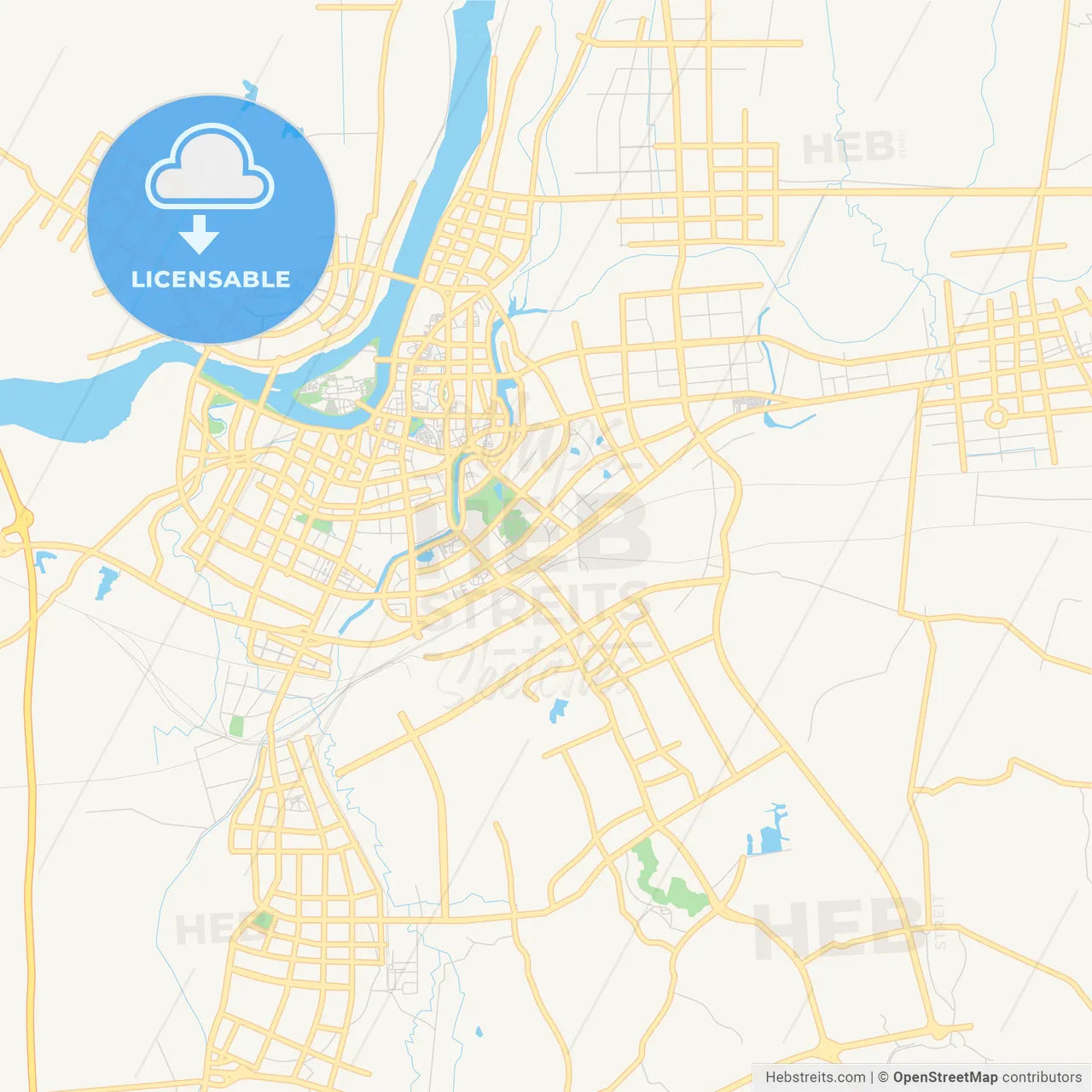 Printable street map of Lu an, China
