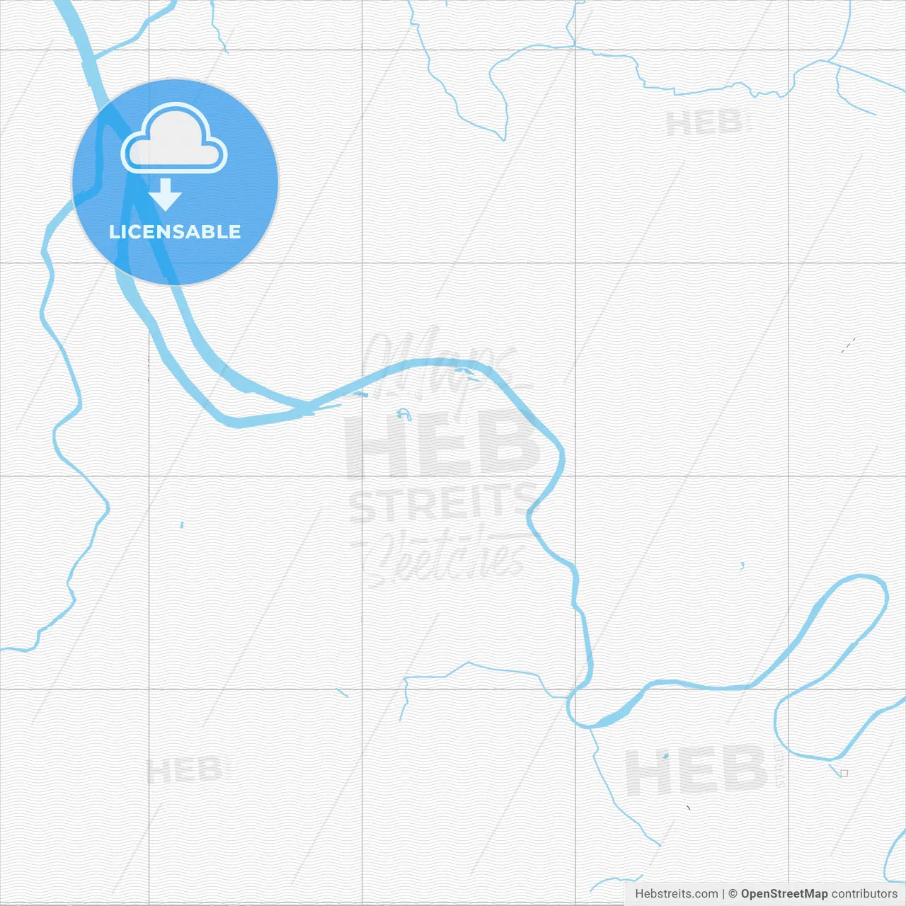 Vector PDF map of Bilbao, Spain