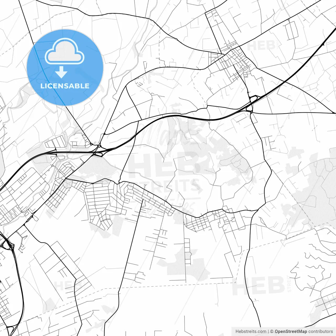 Vector PDF map of Marratxí, Spain