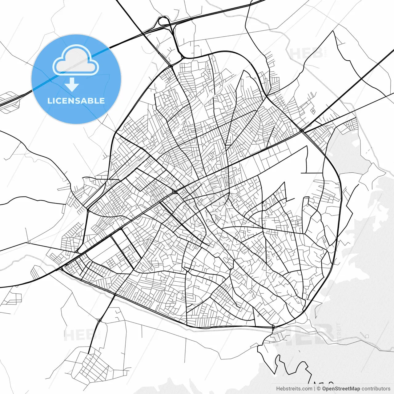 Vector PDF map of Osmaniye, Turkey