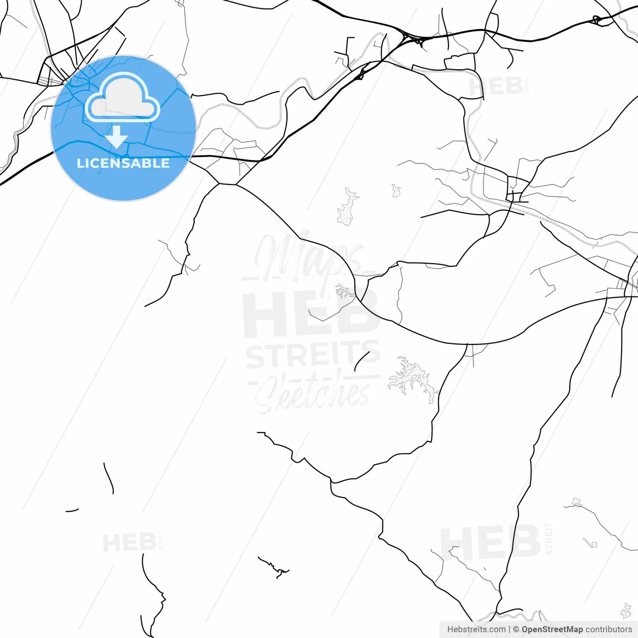 Vector PDF map of Zhangzhou, China