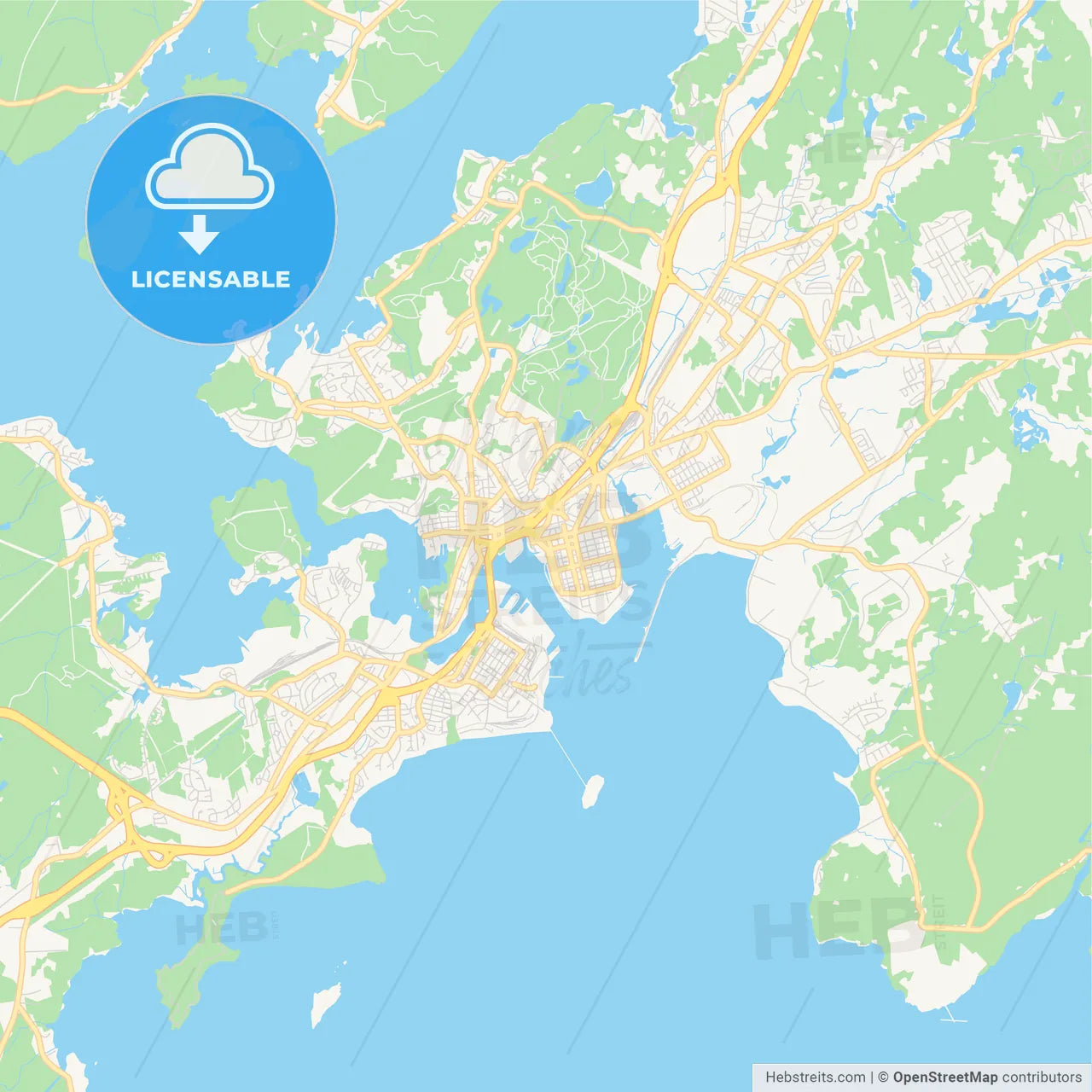 Empty vector map of Saint John, New Brunswick, Canada
