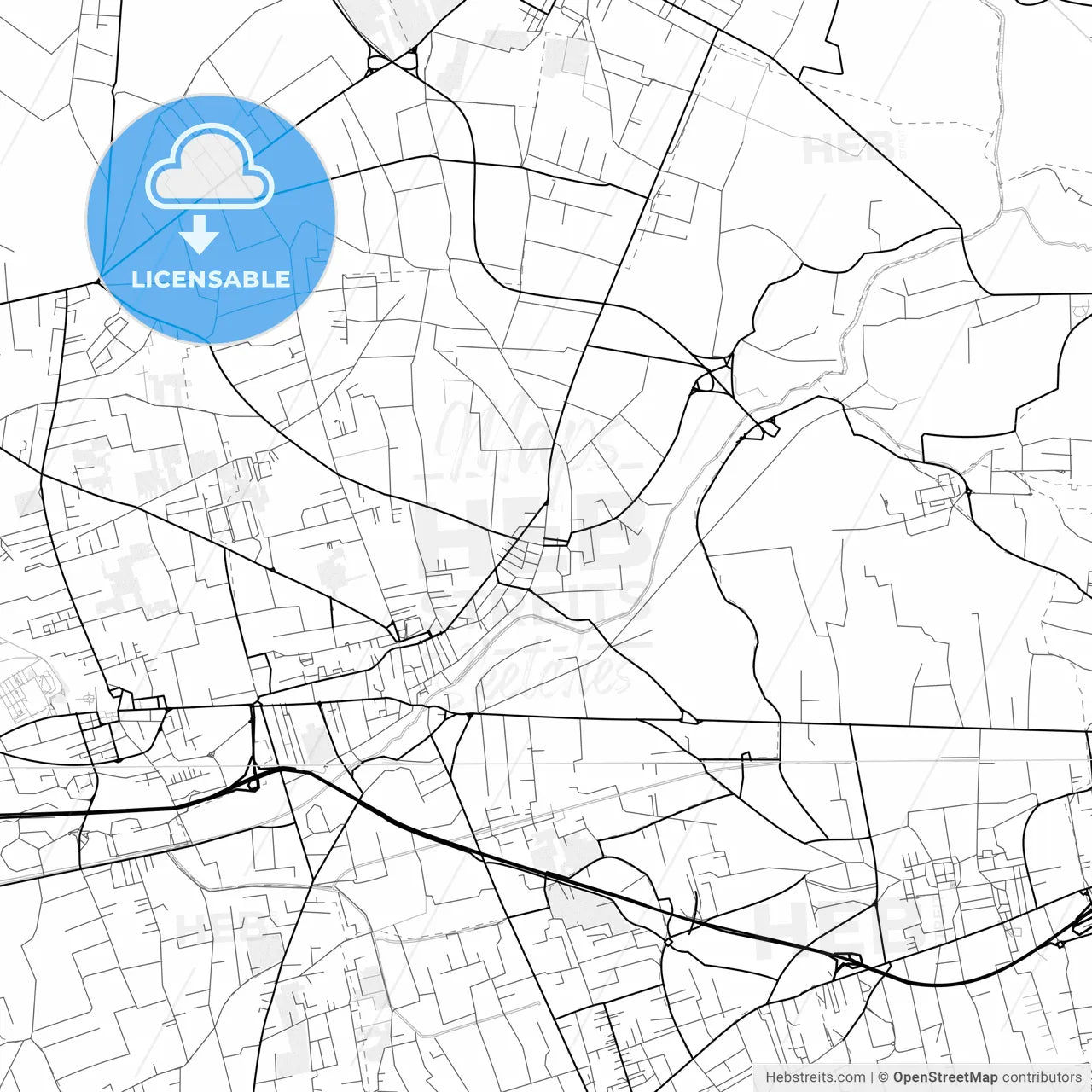 Vector PDF map of Scafati, Italy
