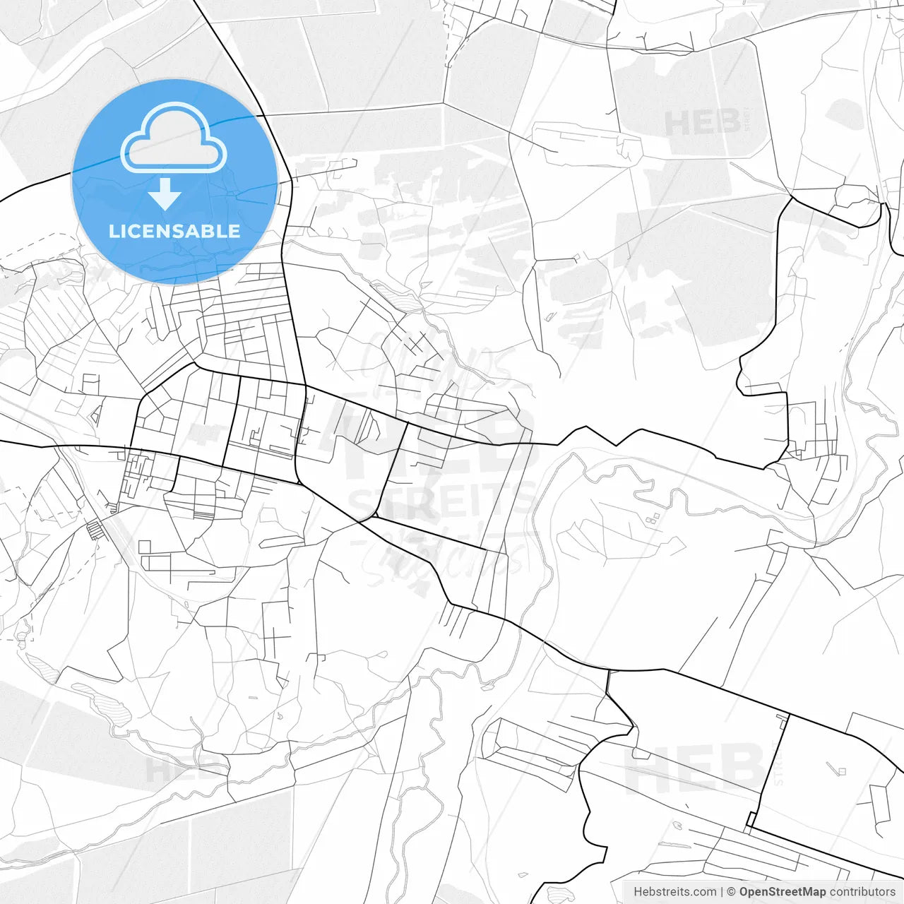 Vector PDF map of Pervomaisk, Ukraine