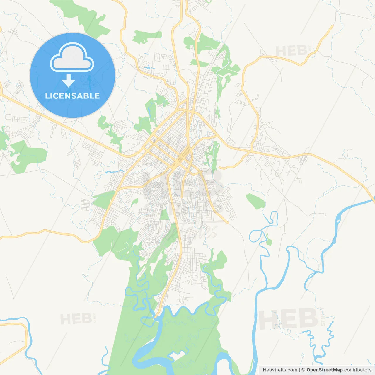 Empty vector map of David, Chiriquí, Panama