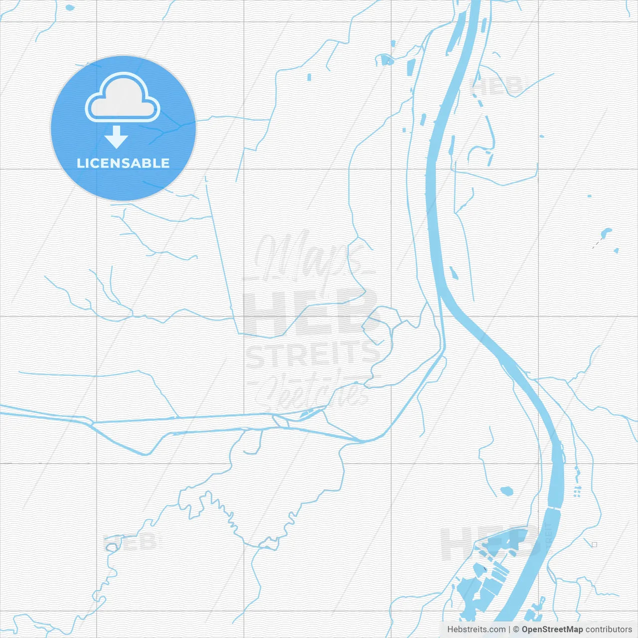 Vector PDF map of Rosenheim, Germany