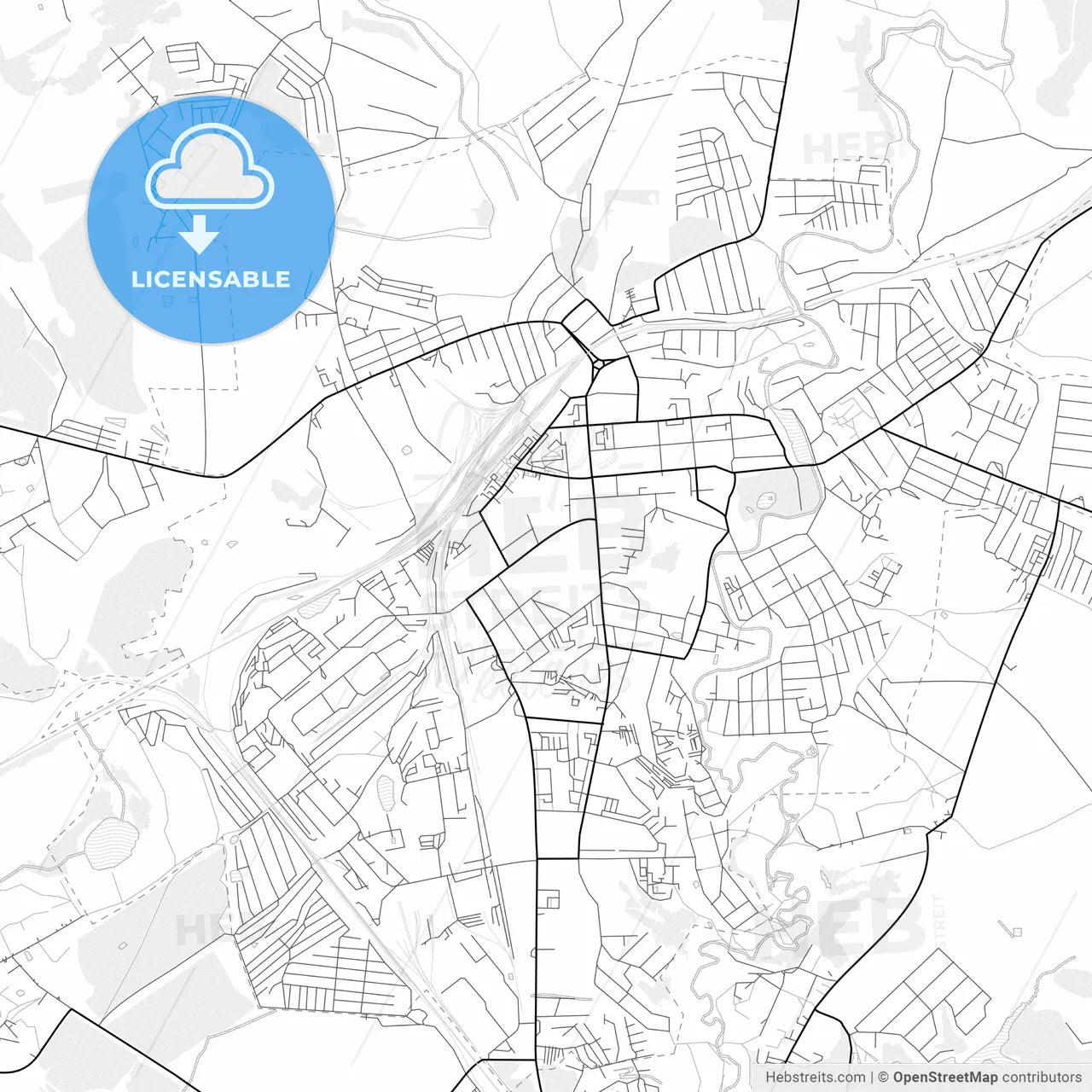 Vector PDF map of Alexandrov, Russia