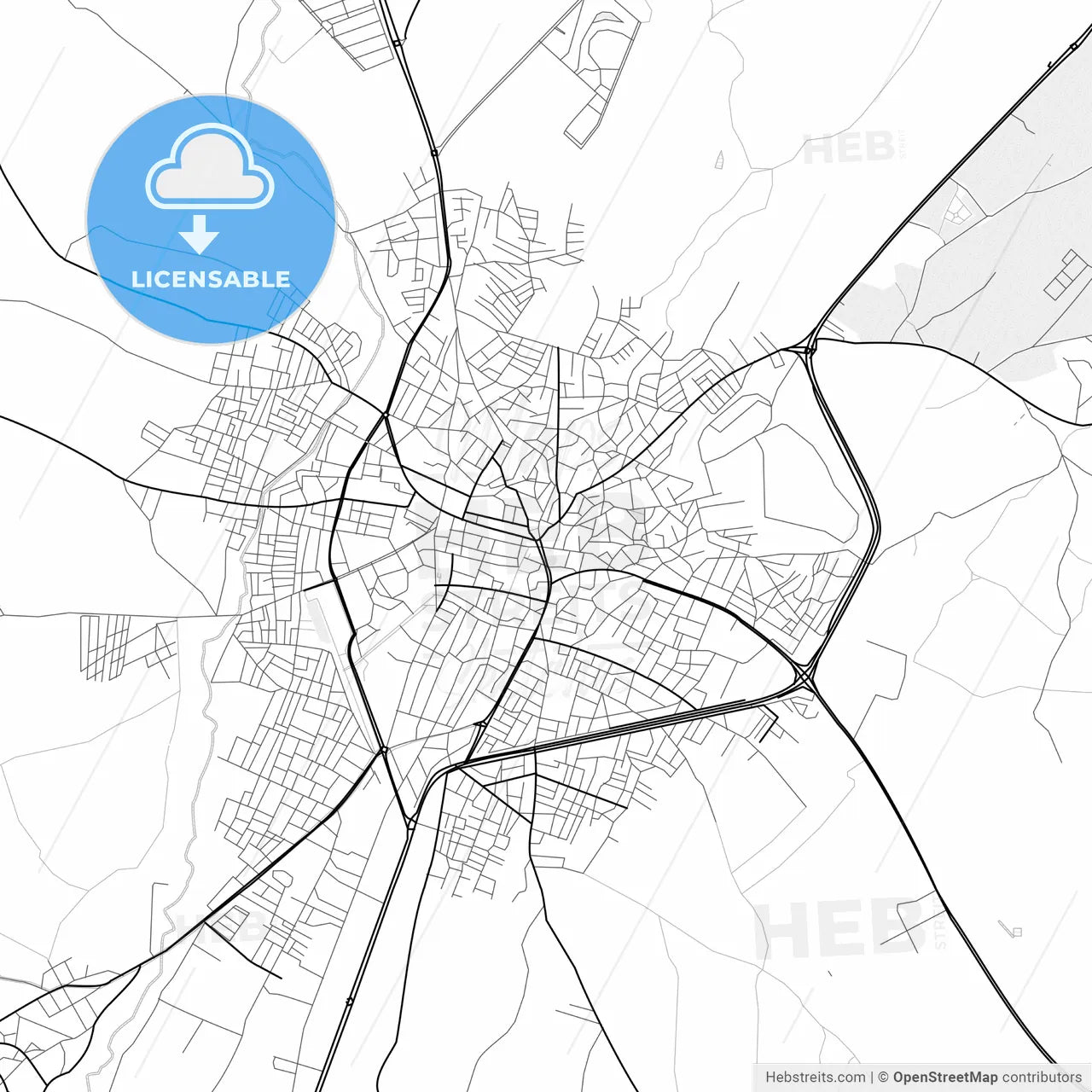 Vector PDF map of Kırklareli, Turkey