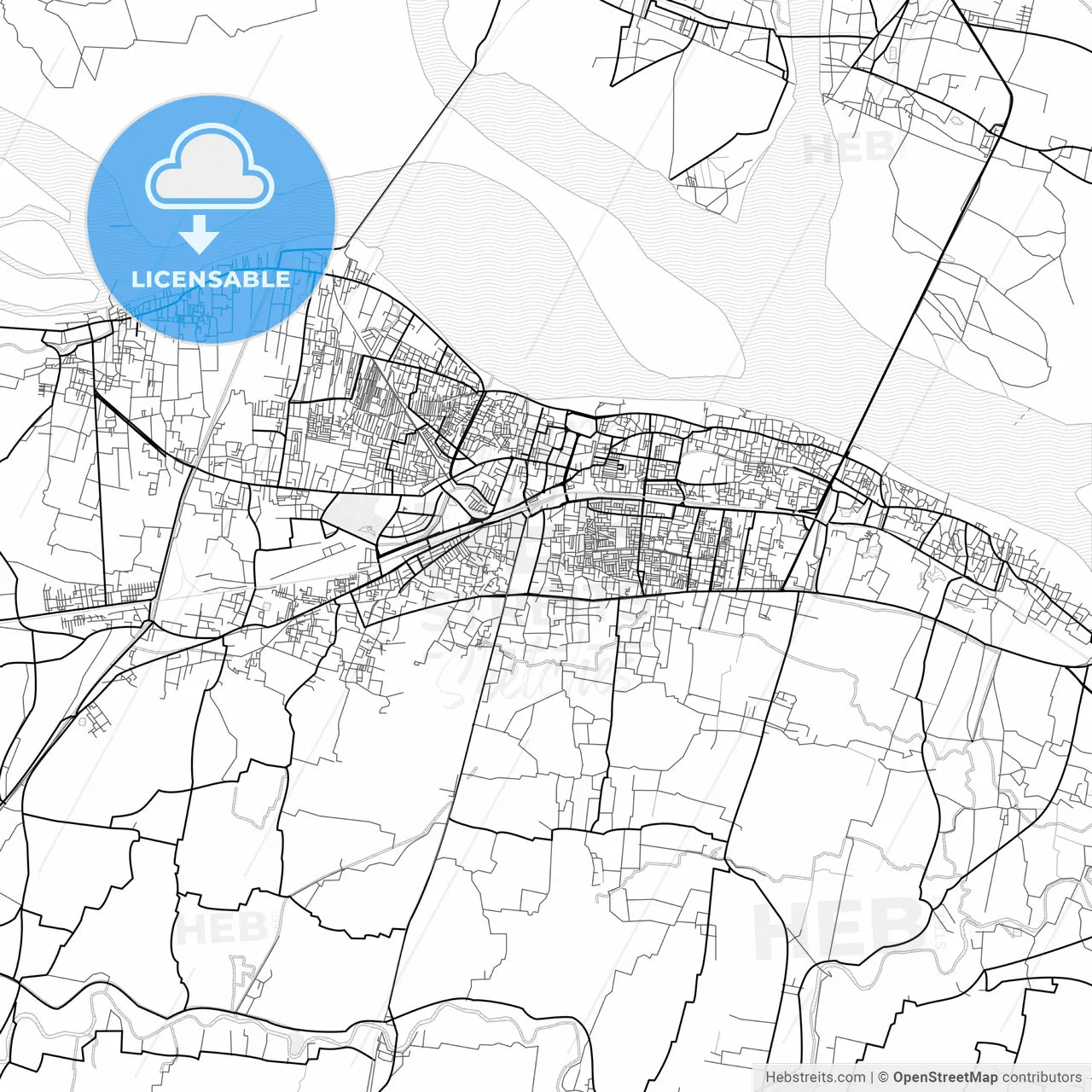 Vector PDF map of Patna, India