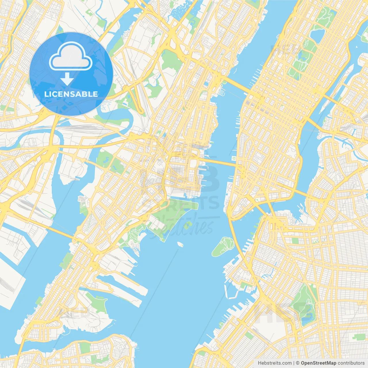 Empty vector map of Jersey City, New Jersey, USA