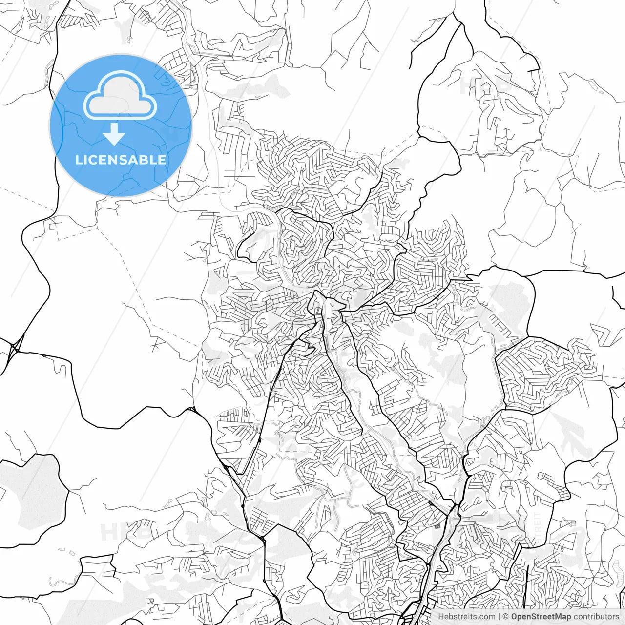 Vector PDF map of Francisco Morato, Brazil