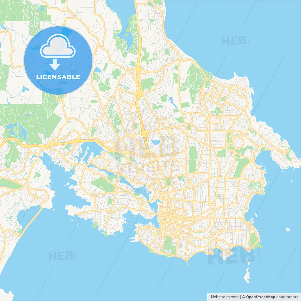 Empty vector map of Saanich, British Columbia, Canada