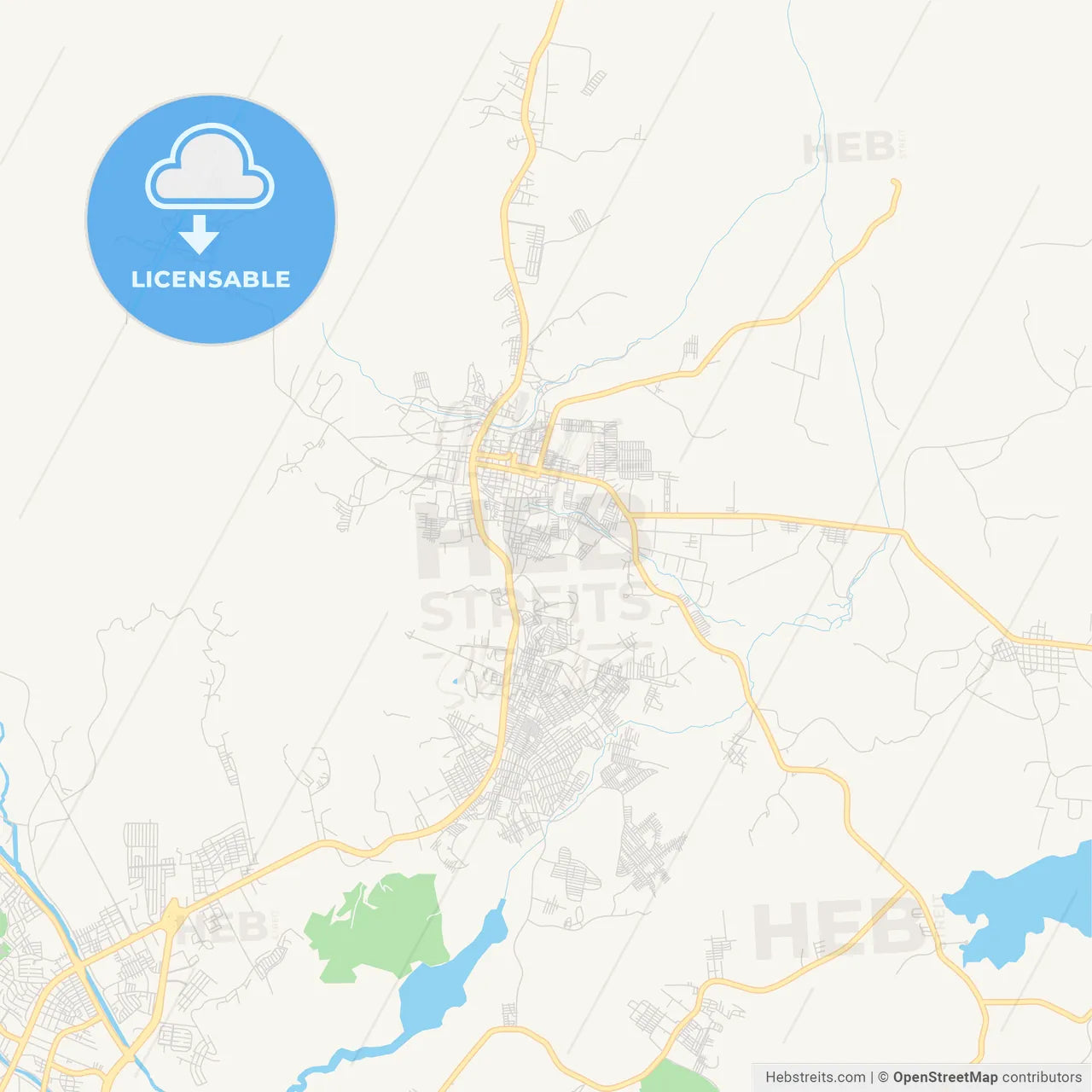 Empty vector map of Choloma, Cortés, Honduras