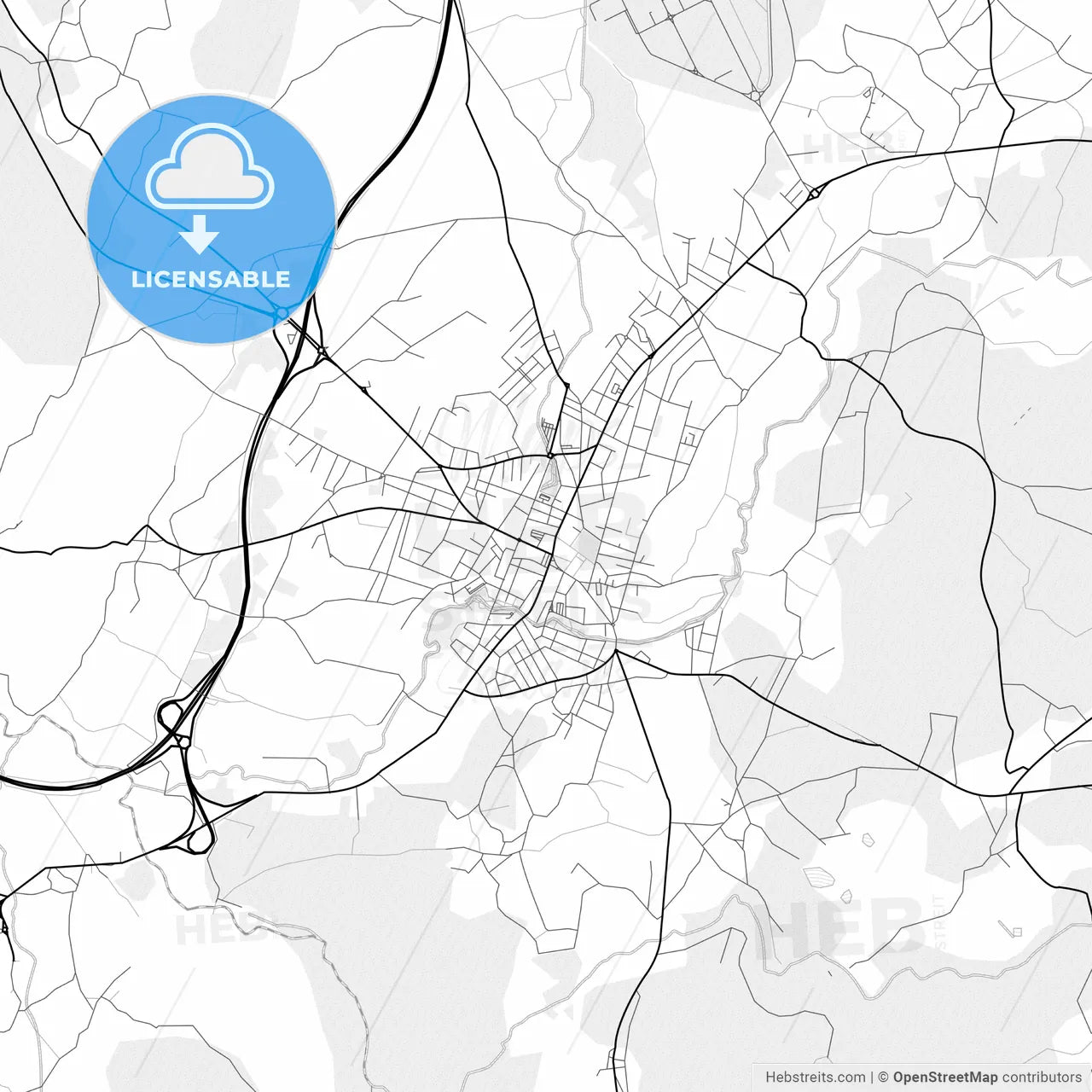 Vector PDF map of Carballo, Spain