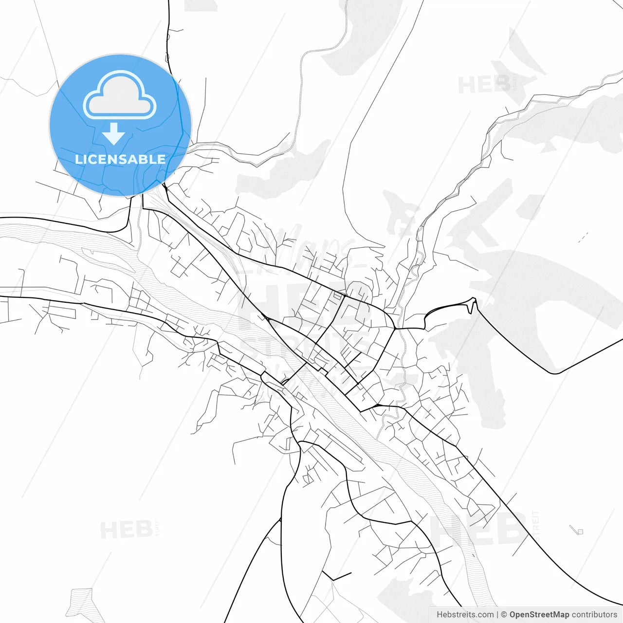 Vector PDF map of Mohyliv-Podilskyi, Ukraine