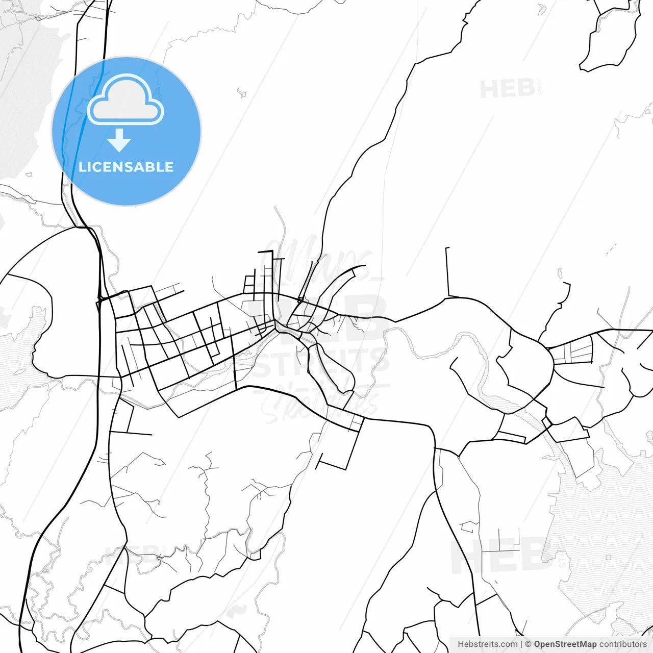 Vector PDF map of Fuqing, China