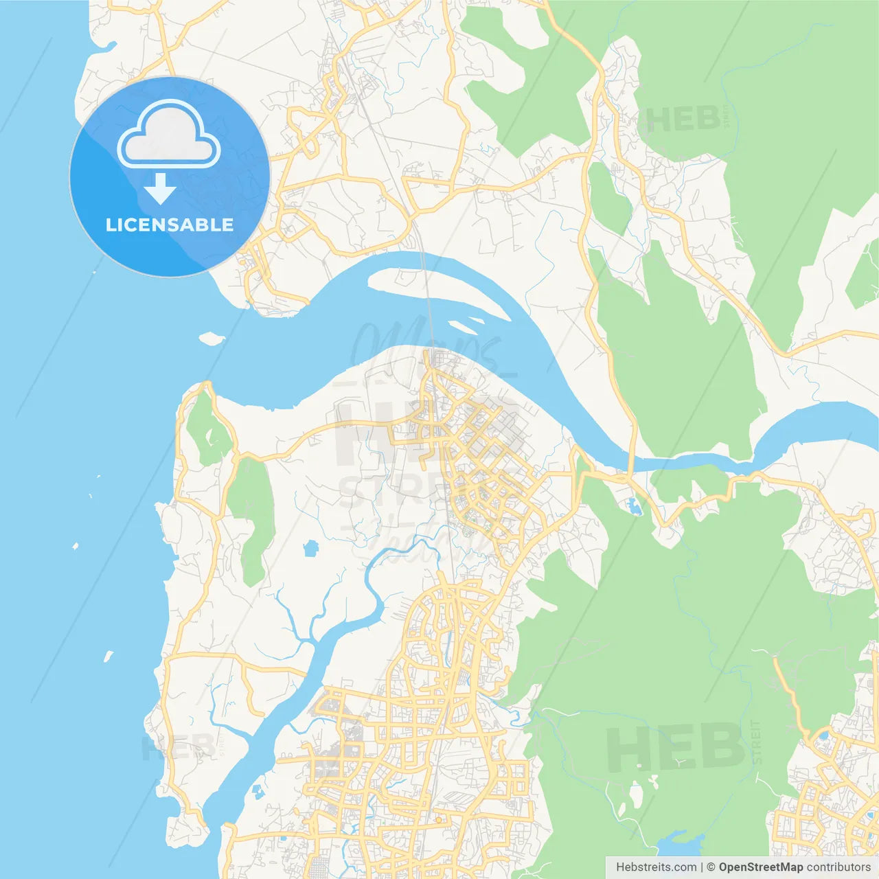 Printable street map of Mira-Bhayandar, India