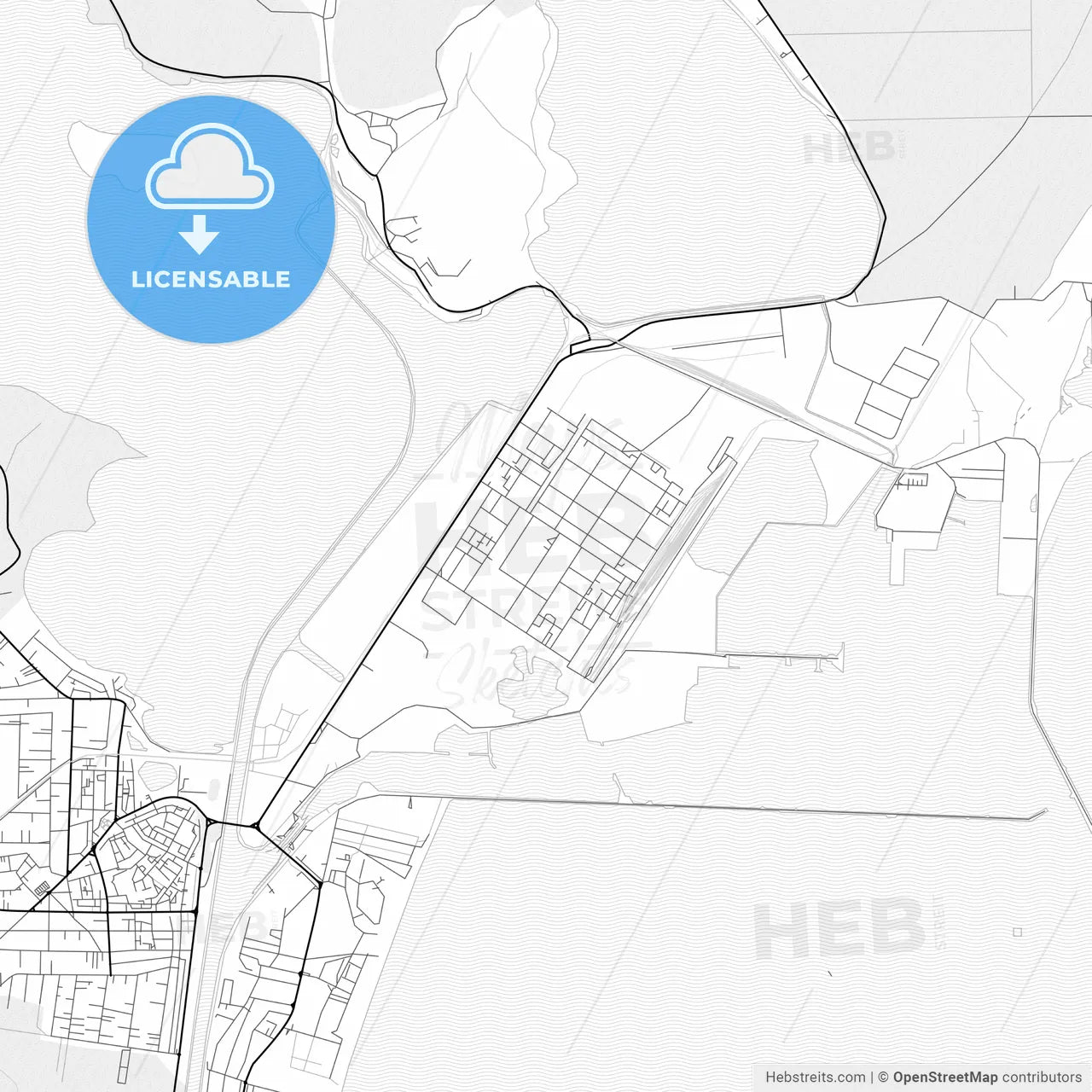 Vector PDF map of Năvodari, Romania