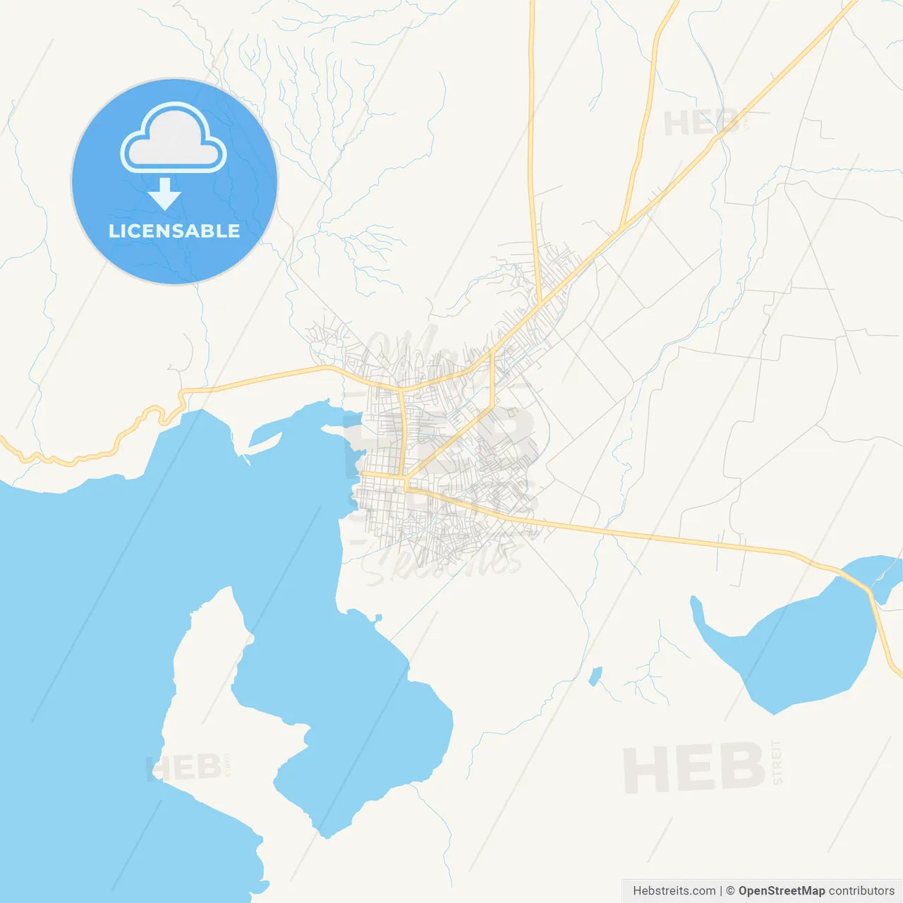 Empty vector map of Gonaïves, Artibonite, Haiti