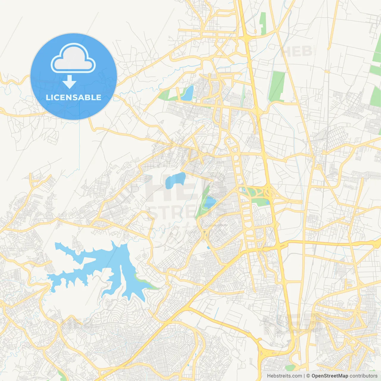 Empty vector map of Cuautitlán Izcalli, México, Mexico