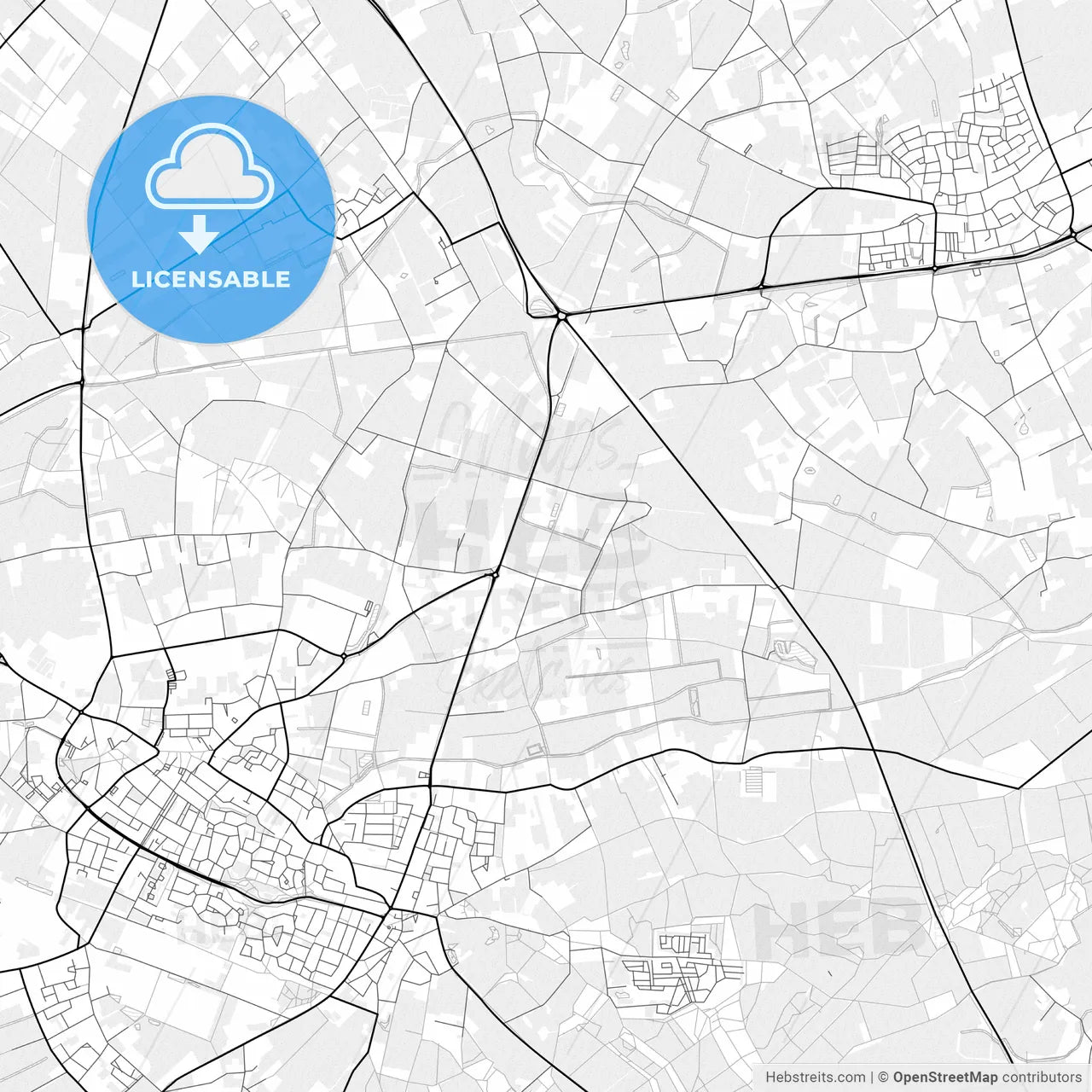 Vector PDF map of Peel en Maas, Netherlands
