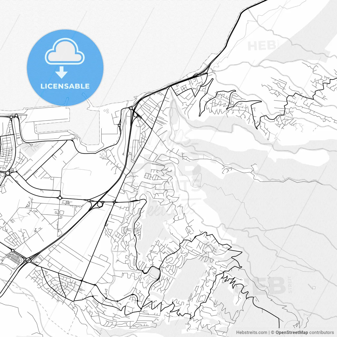 Vector PDF map of La Possession, France