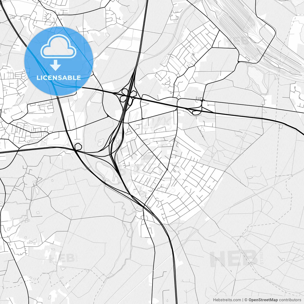 Vector PDF map of Seevetal, Germany