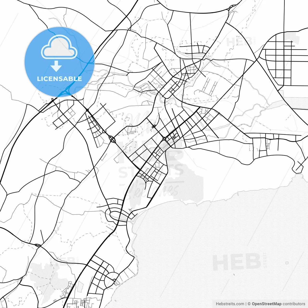 Vector PDF map of Huludao, China