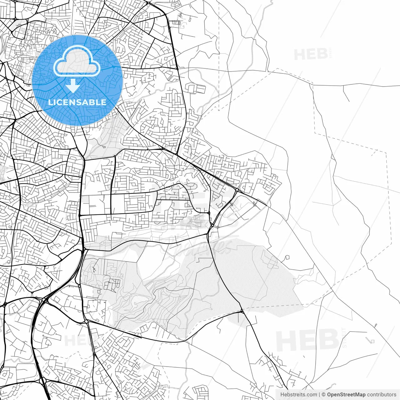 Vector PDF map of Mórfou , Cyprus