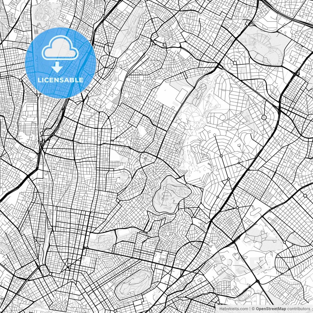 Vector PDF map of Galatsi, Greece