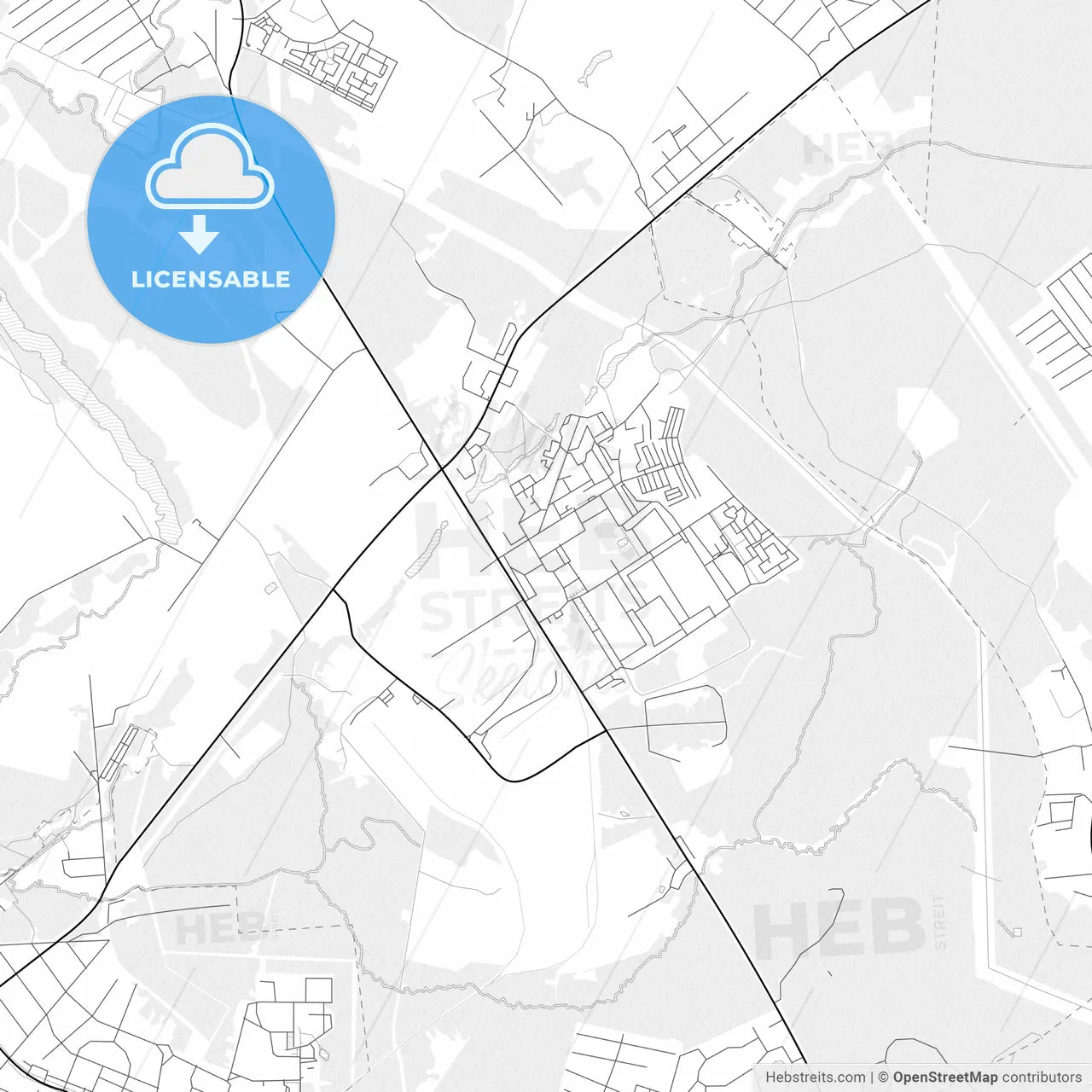 Vector PDF map of Sertolovo, Russia