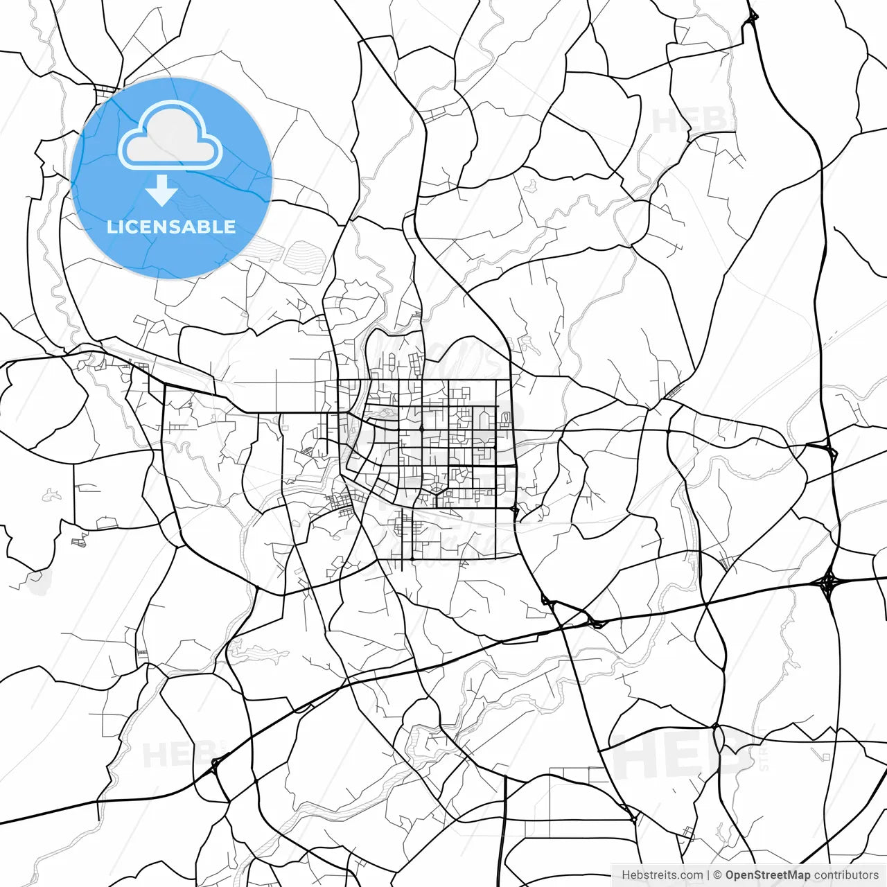 Vector PDF map of Maoming, China