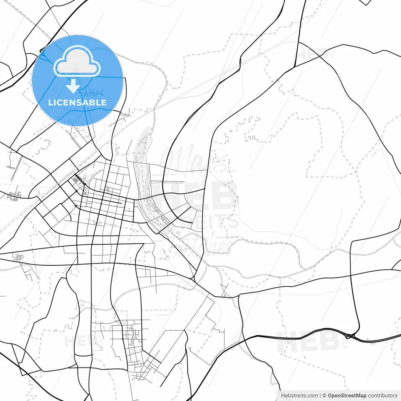 Vector PDF map of Liaoyang, China