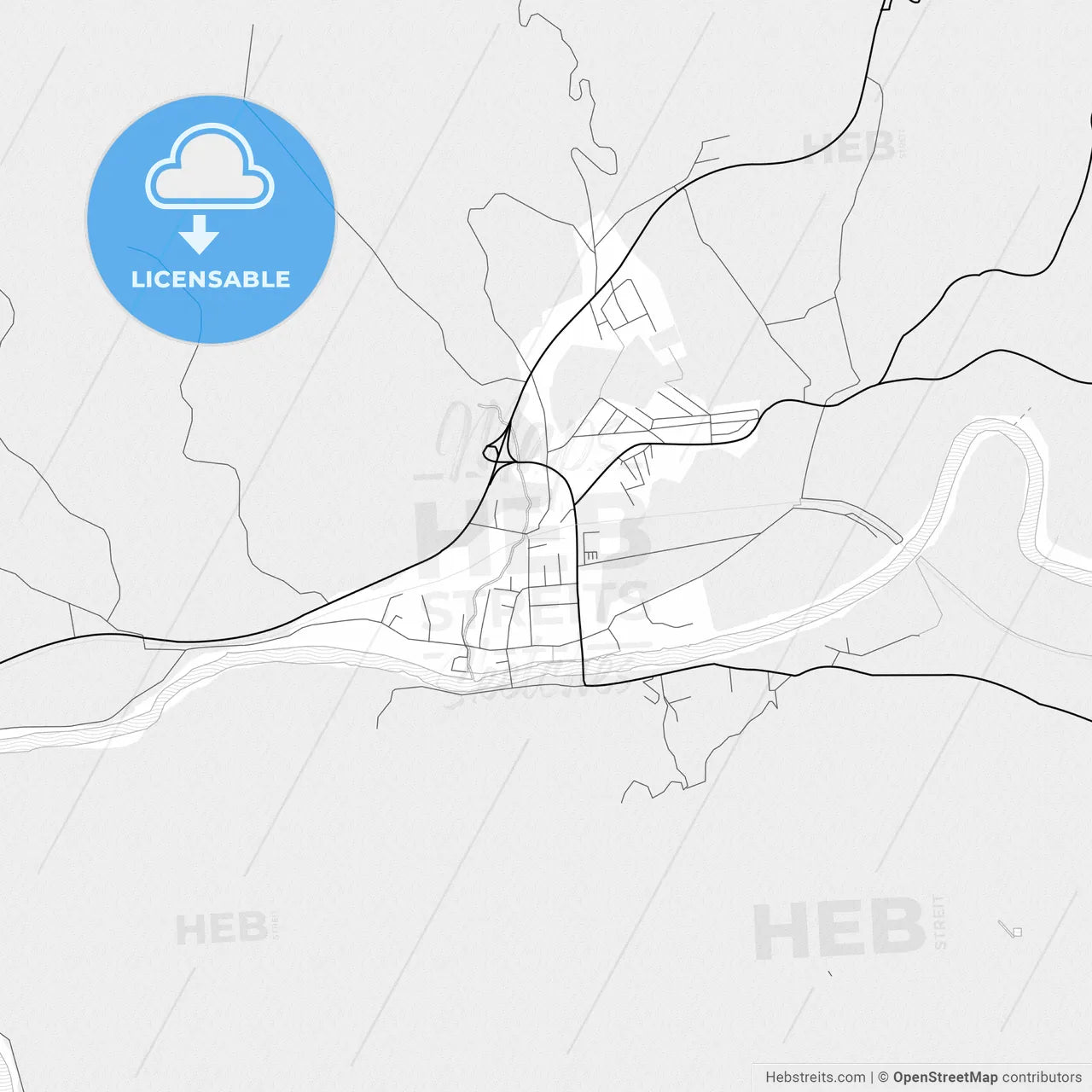Vector PDF map of Žepče, Bosnia and Herzegovina