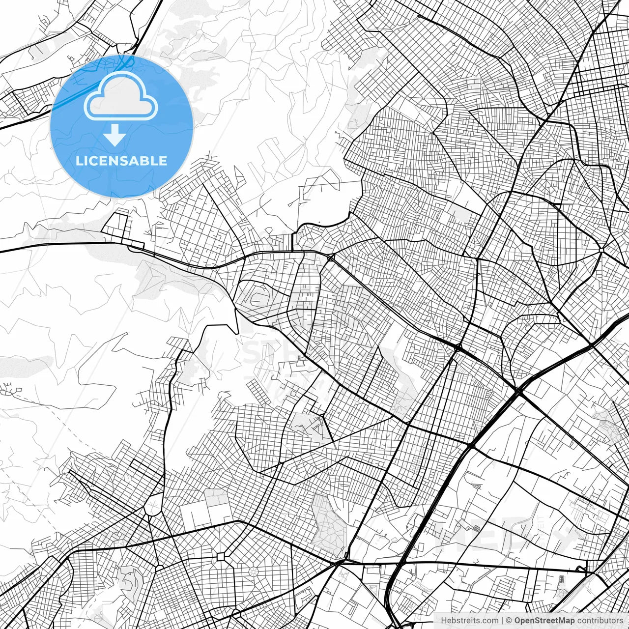 Vector PDF map of Chaidari, Greece
