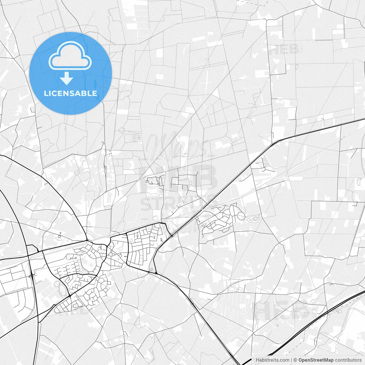 Vector PDF map of Rijssen-Holten, Netherlands