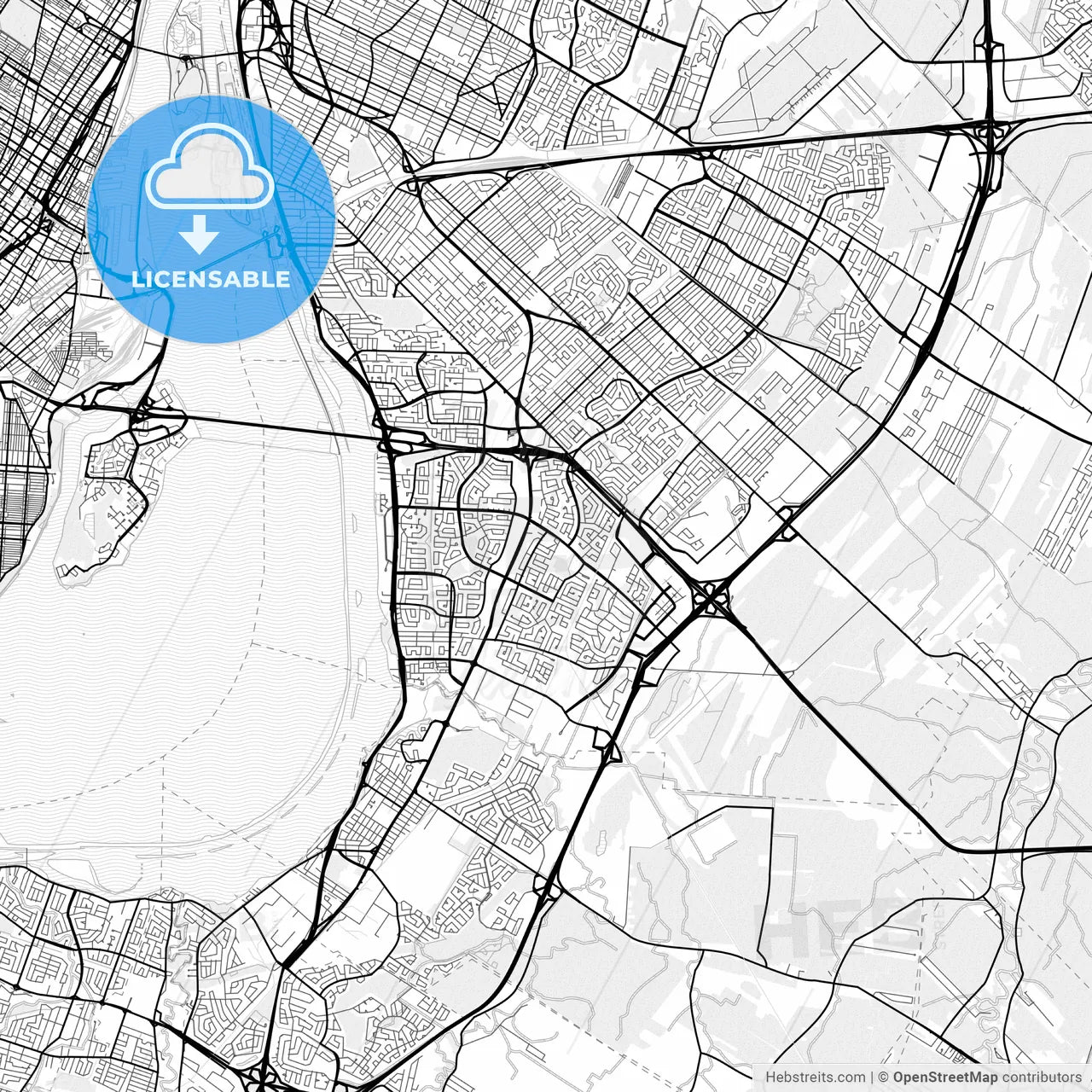 Vector PDF map of Brossard, Canada