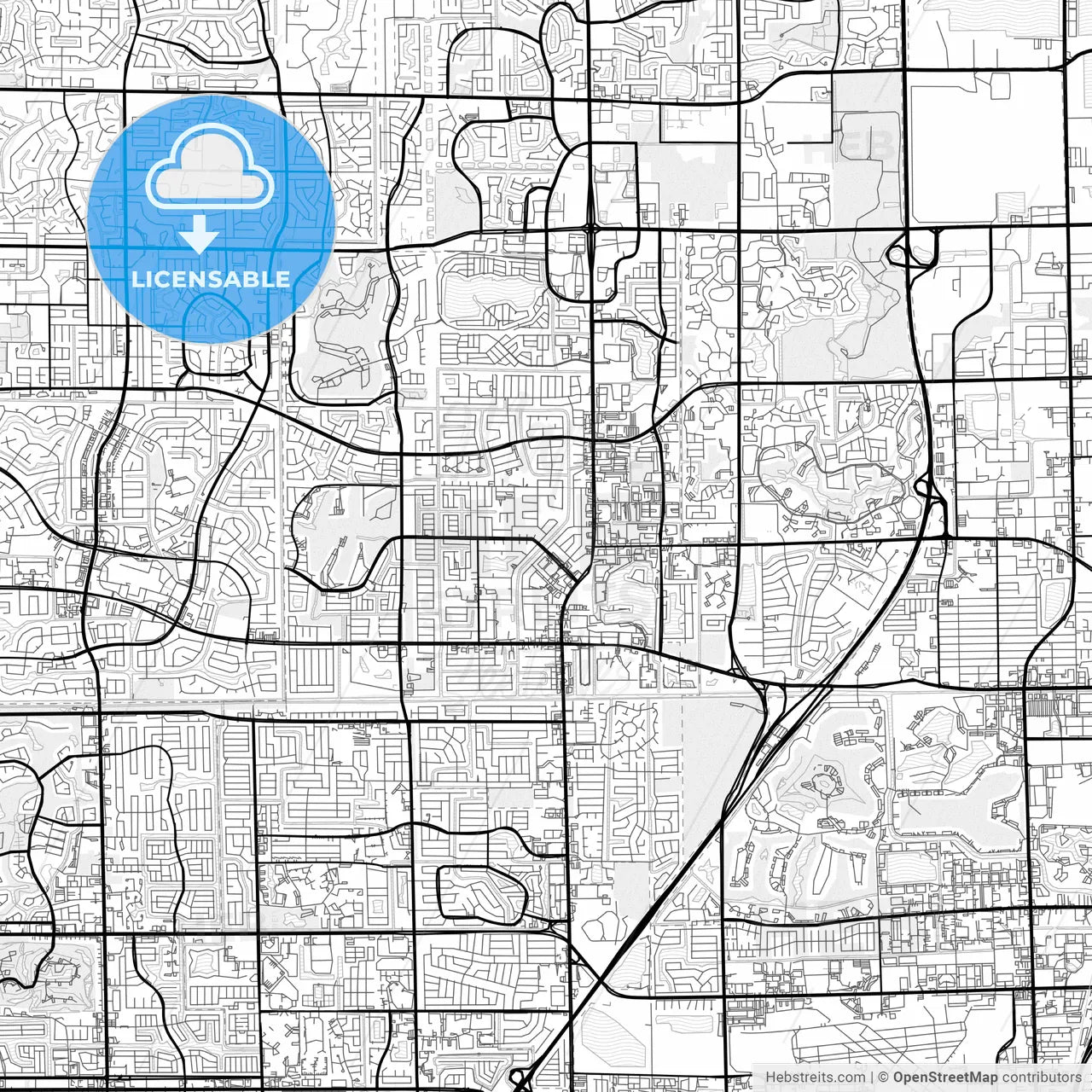 Vector PDF map of Margate, Florida, United States