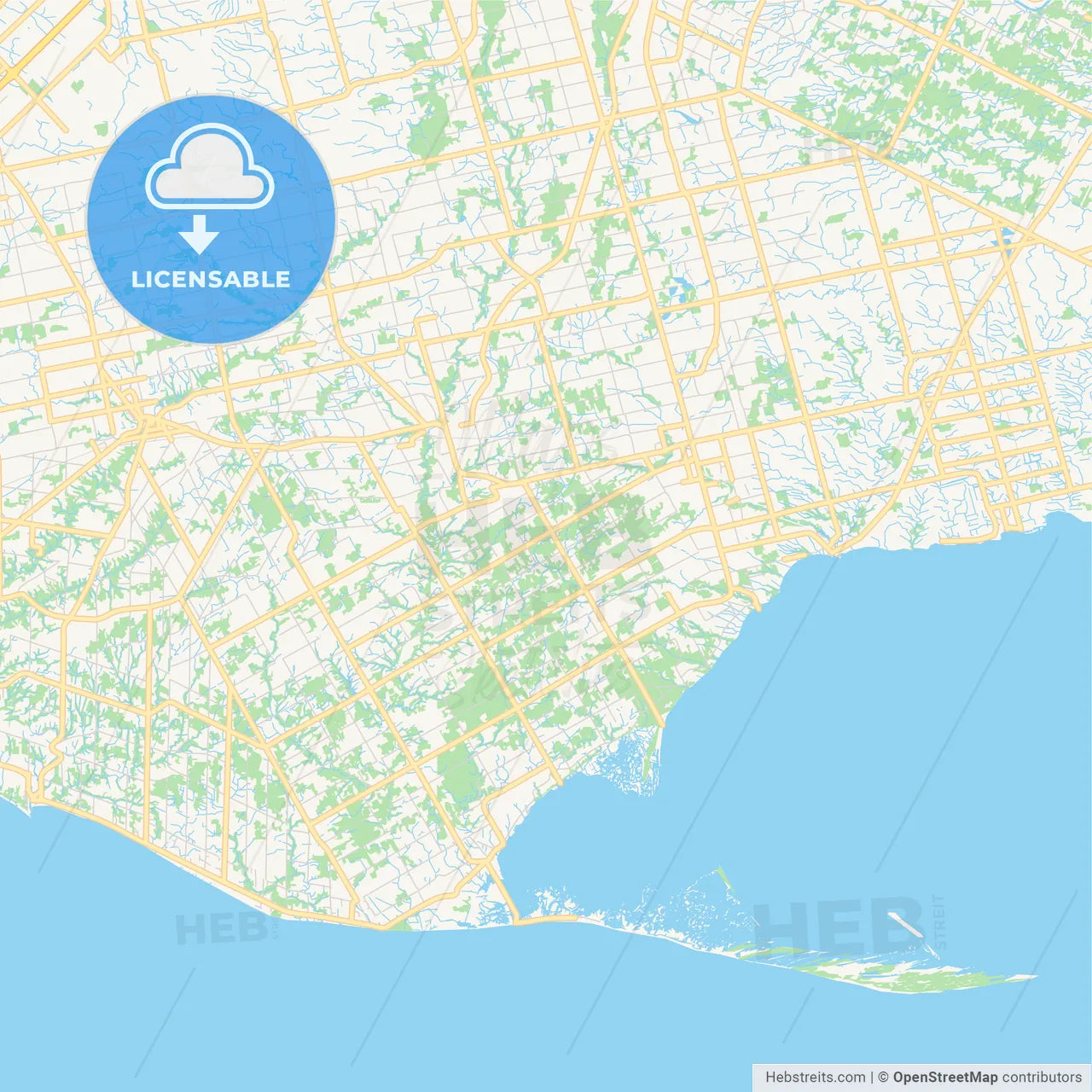 Empty vector map of Norfolk County, Ontario, Canada