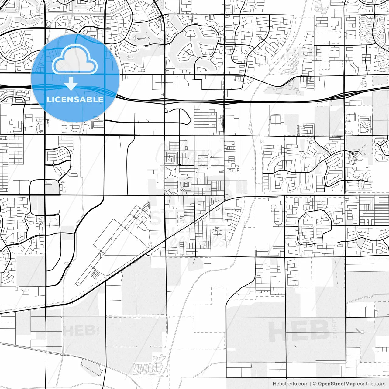 Vector PDF map of Avondale, Arizona, United States