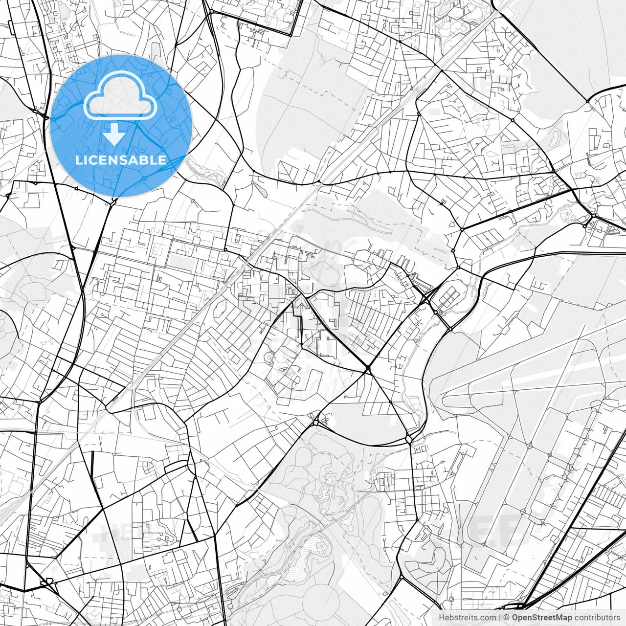 Vector PDF map of Garges-lès-Gonesse, France