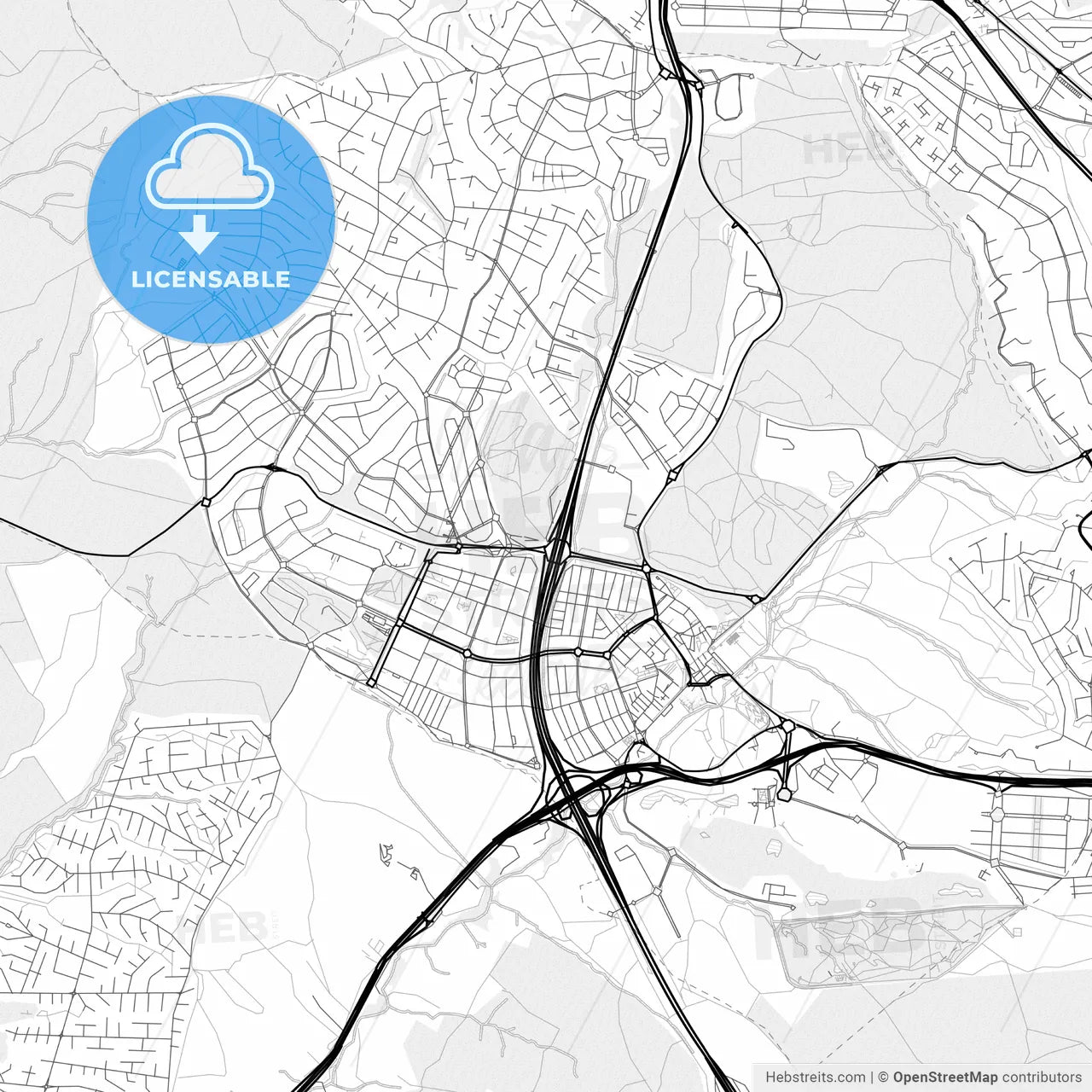 Vector PDF map of Boadilla del Monte, Spain