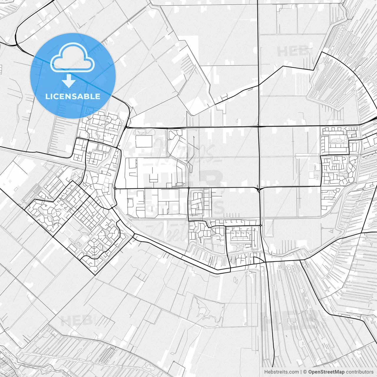 Vector PDF map of De Ronde Venen, Netherlands