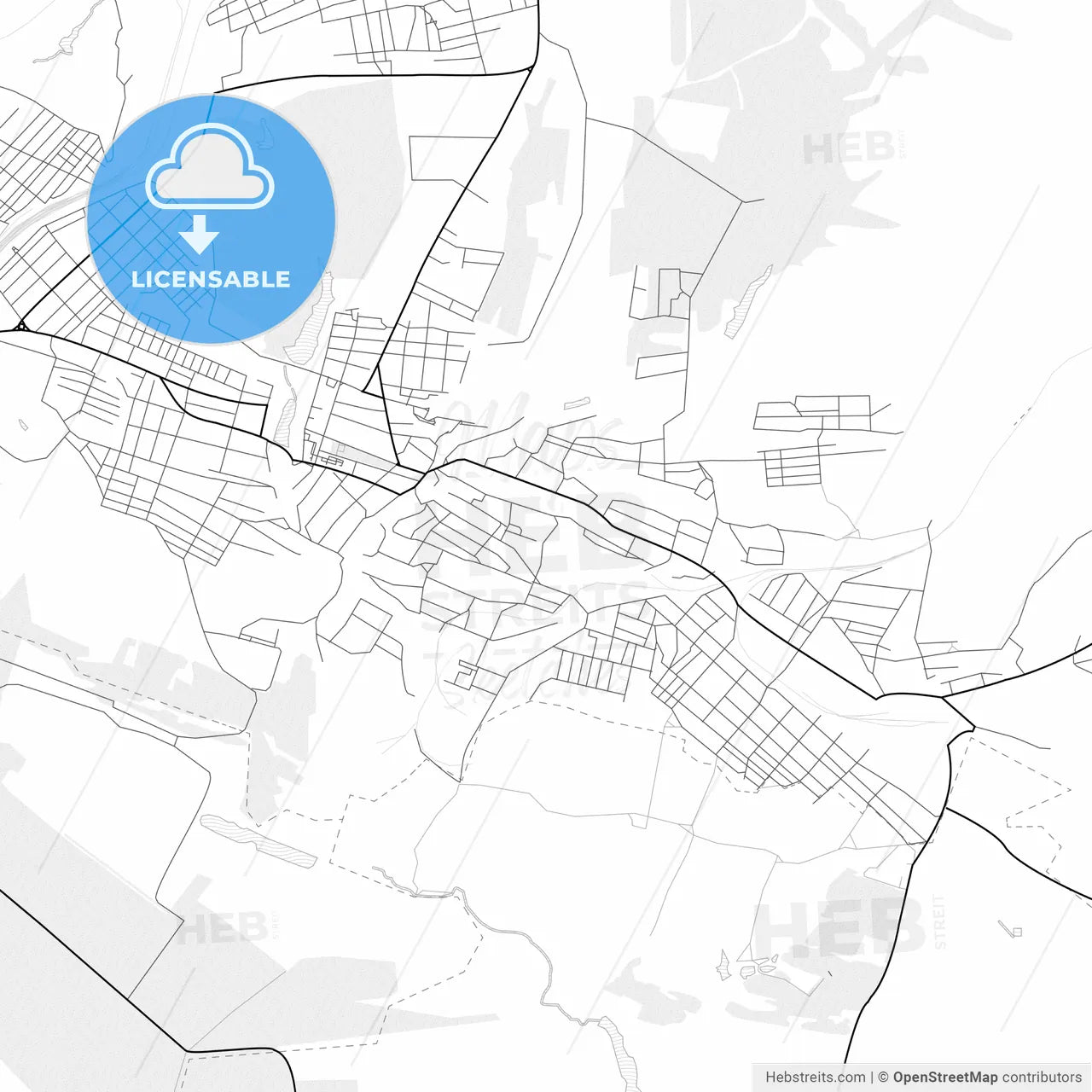 Vector PDF map of Chystiakove, Ukraine