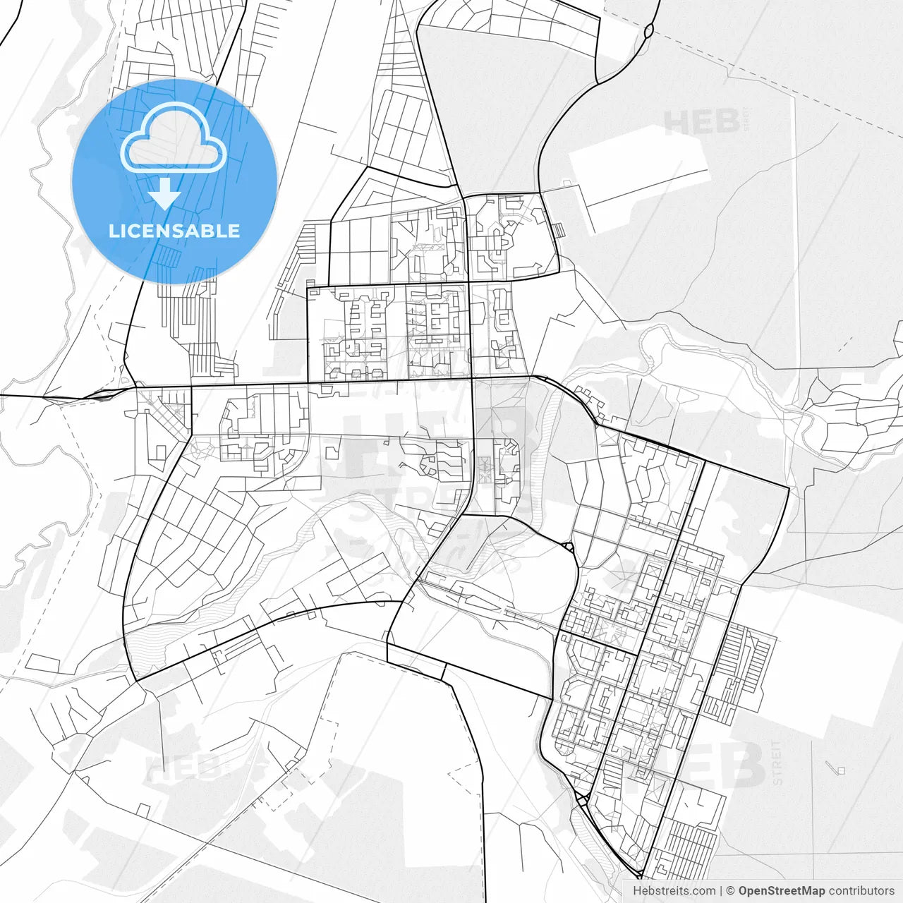 Vector PDF map of Sarov, Russia